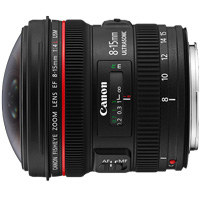 Canon EF 8-15mm f/4L Fisheye USM lens hire sydney