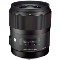 Sigma 35mm f/1.4 DG HSM Art lens for Canon EF mount hire from RENTaCAM Sydney