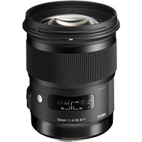 Sigma 50mm f/1.4 DG HSM Art lens for Canon EF mount hire from RENTaCAM Sydney